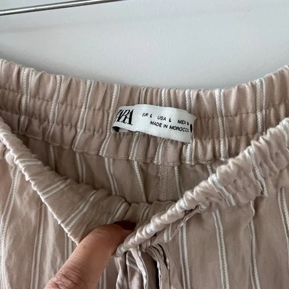 Zara Striped Textured Weave Pants - Picture 10 of 12